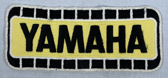 RARE Vintage 1970s Yamaha Motorcycle Sew On Patch 9" X 3-3/4"